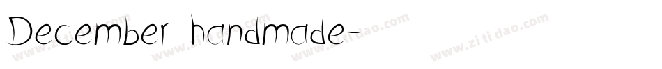 December handmade字体转换